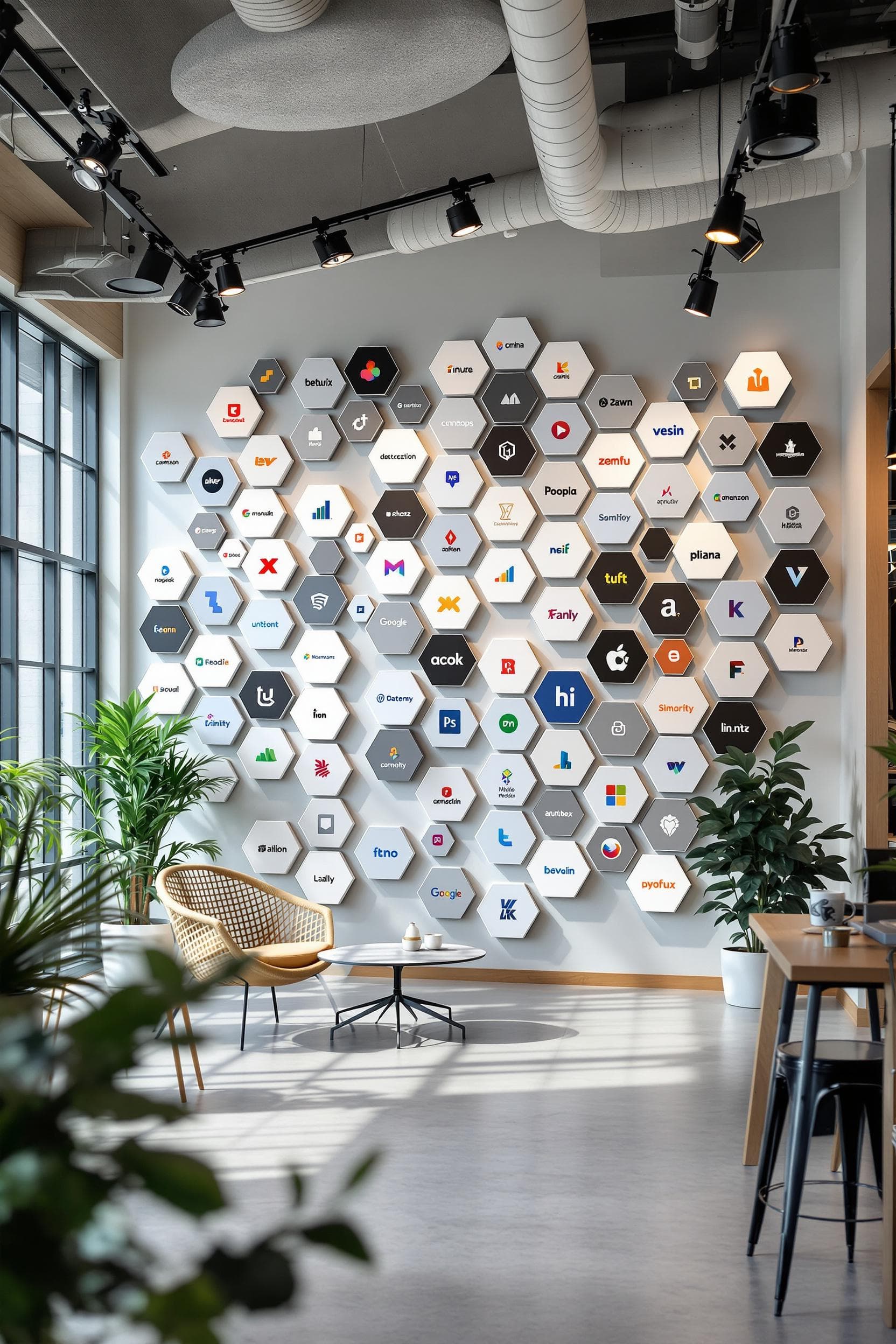 Team wall portraits display